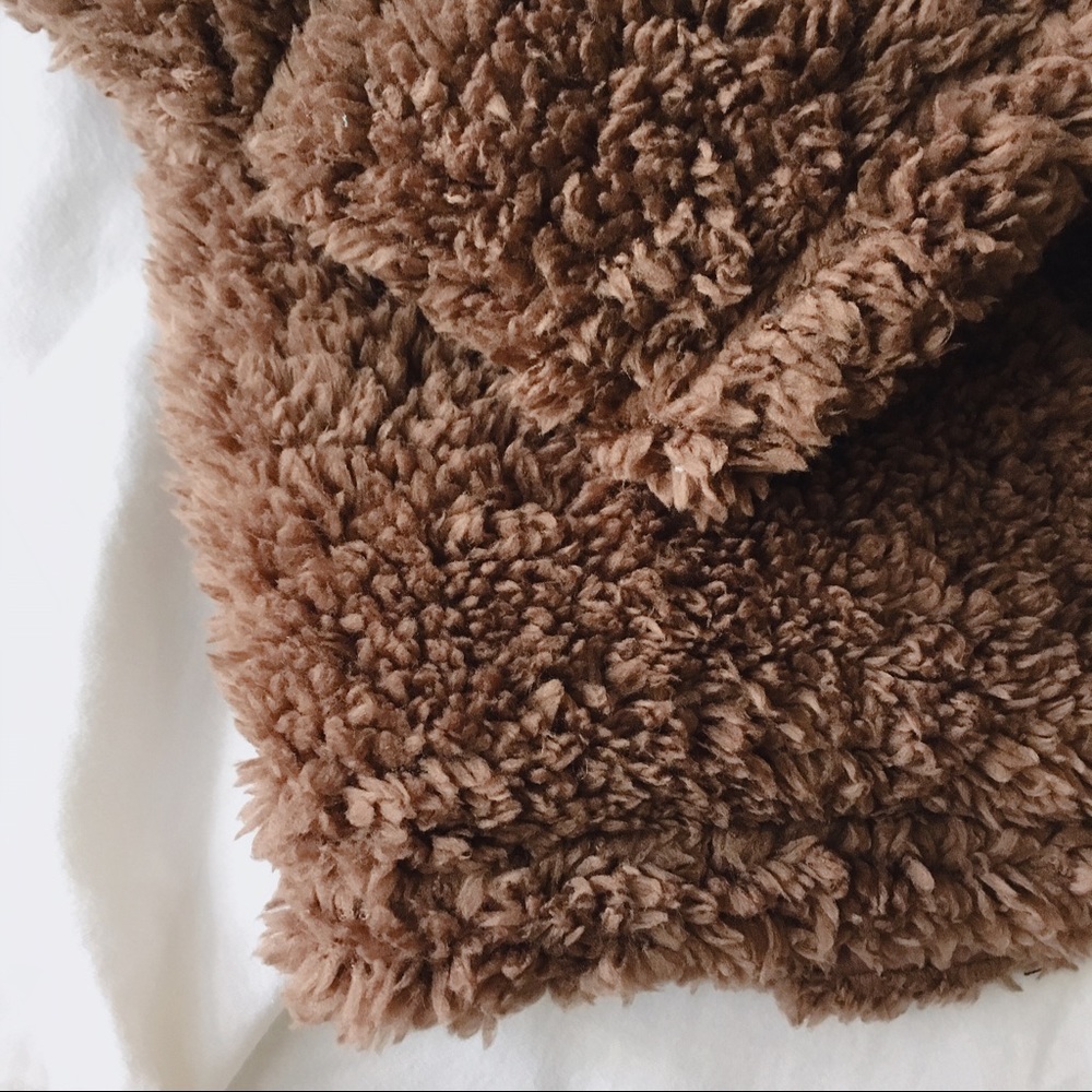 LAST 2⏱NWT Very j Mocha Brown Teddy fuzzy jacket - Picture 5 of 7